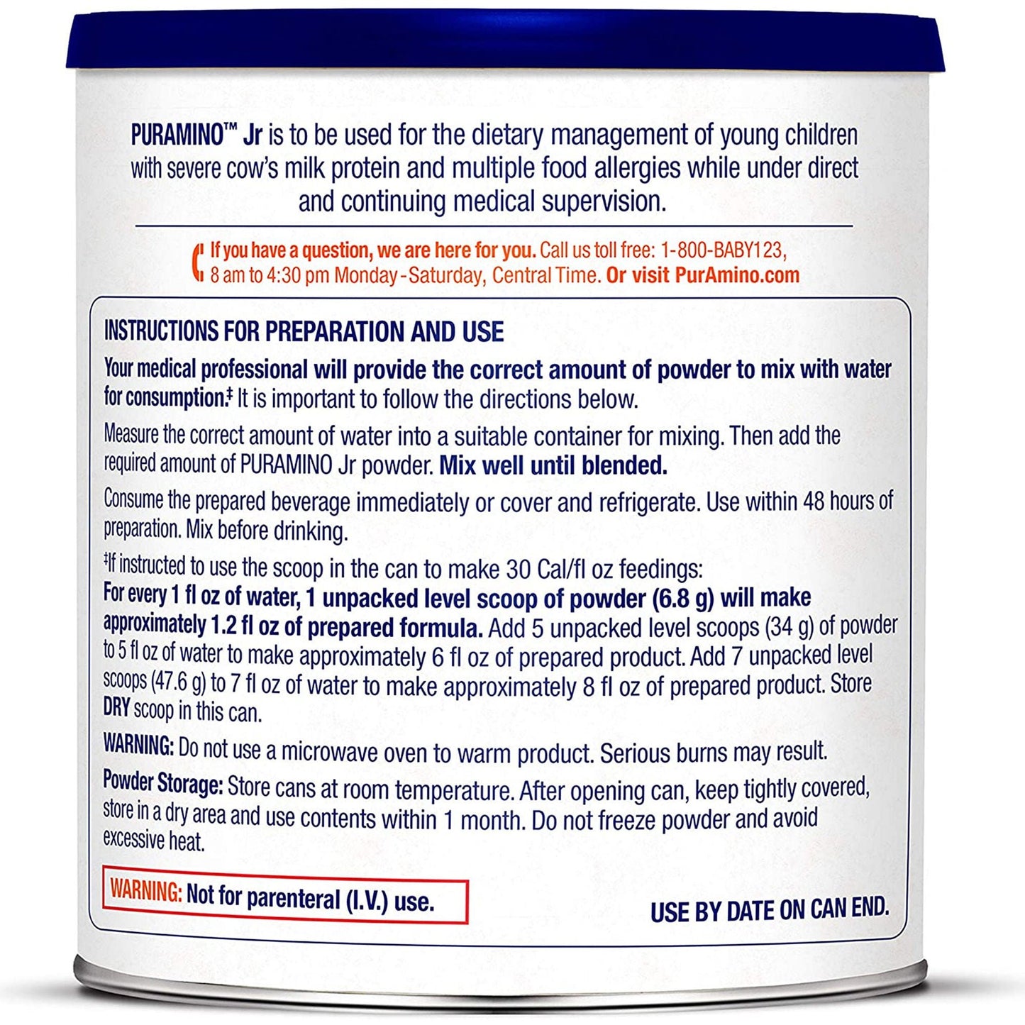 PURAMINO, PDR JR UNFLAV 14.1OZ(4/CS)