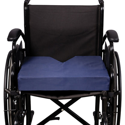 CUSHION, W/C SEAT COCCYX W/O INSERT NAVY 6"
