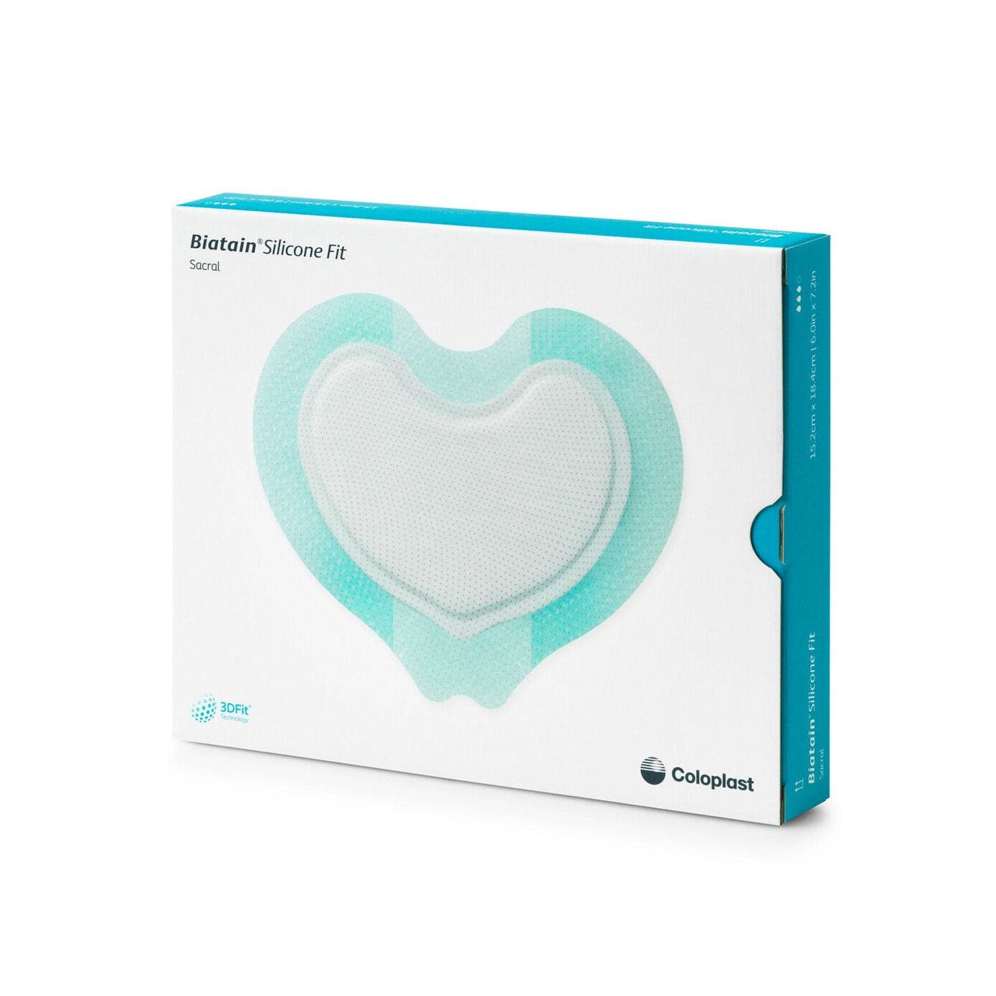 DRESSING, FOAM SILICONE FIT BIATAIN SACRAL 6X7.5" (5/BX)