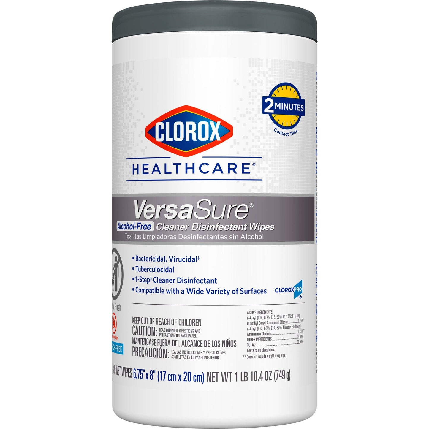 WIPE, DISINFECTANT VERSASURE ALCOHOL FREE (85/CT 6CT/CS)