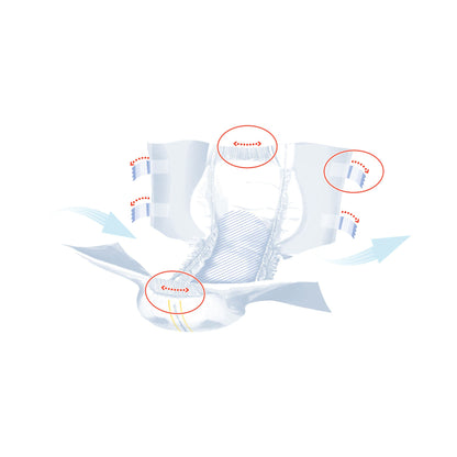 BRIEF, INCONT SENI SUPER QUATRO MED 30"-43" (10/PK 4PK/CS)