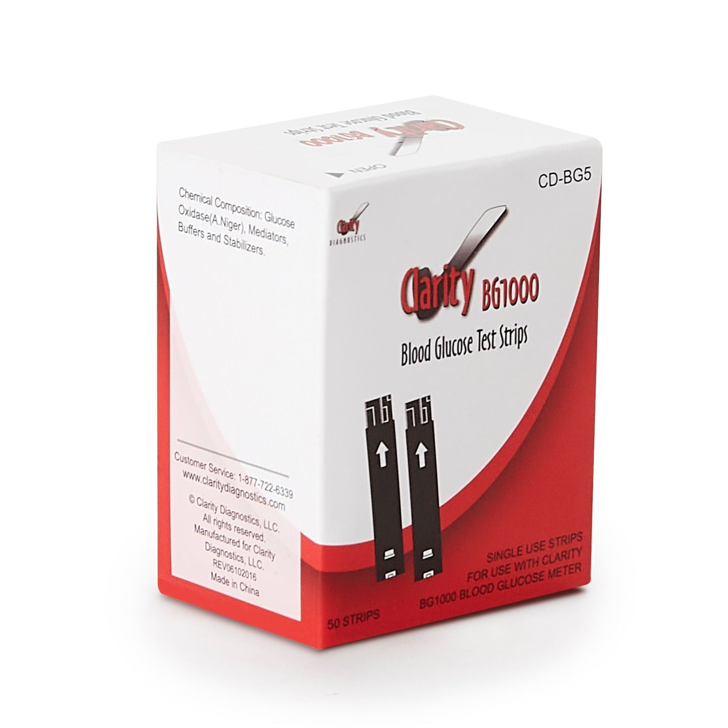 TEST STRIP, BLD GLUC CLARITY 1000 (50/BX)