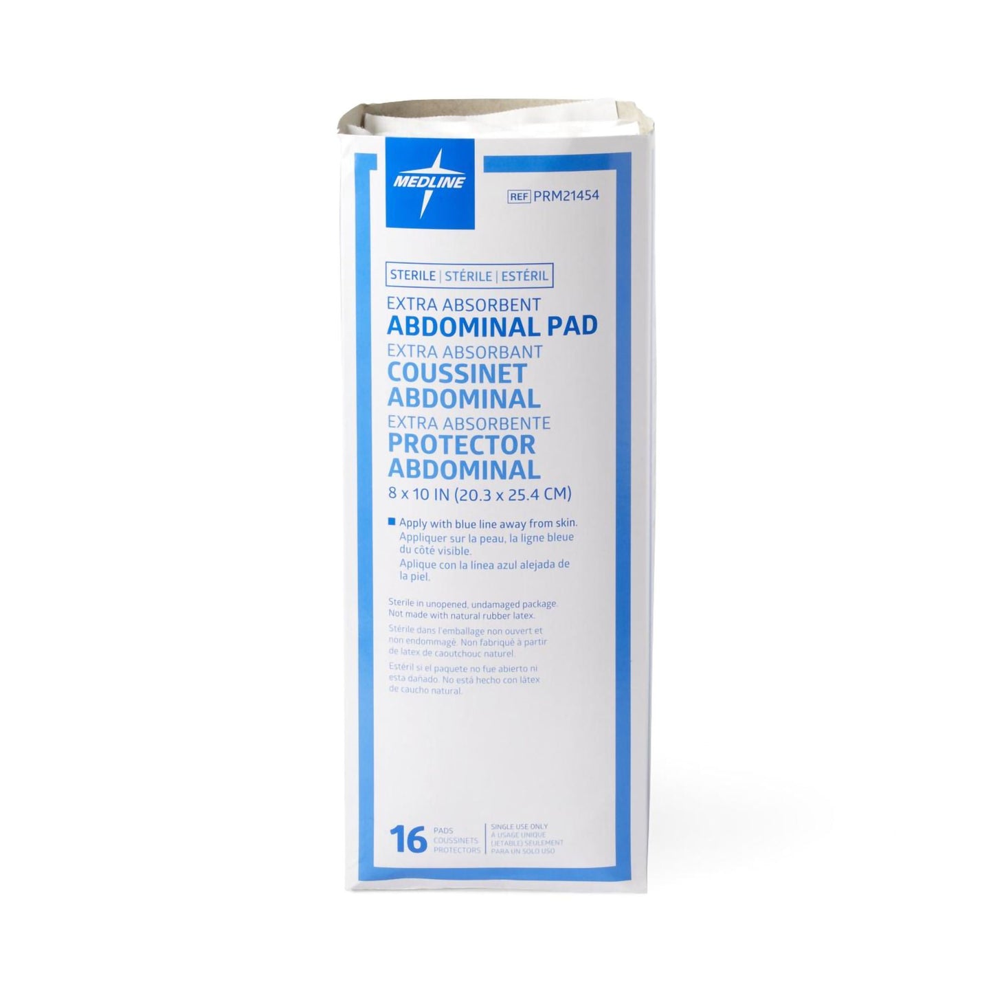 PAD, CARING ABDN COMBINE STR 8"X10" (16/BX 20BX/C