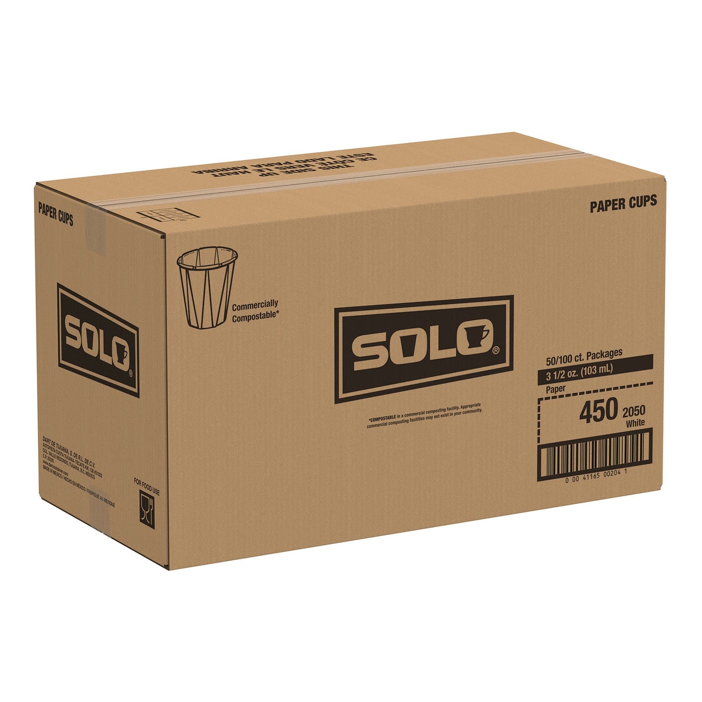 Solo Paper Soufflé Cup, White, 3-1/2-ounce capacity