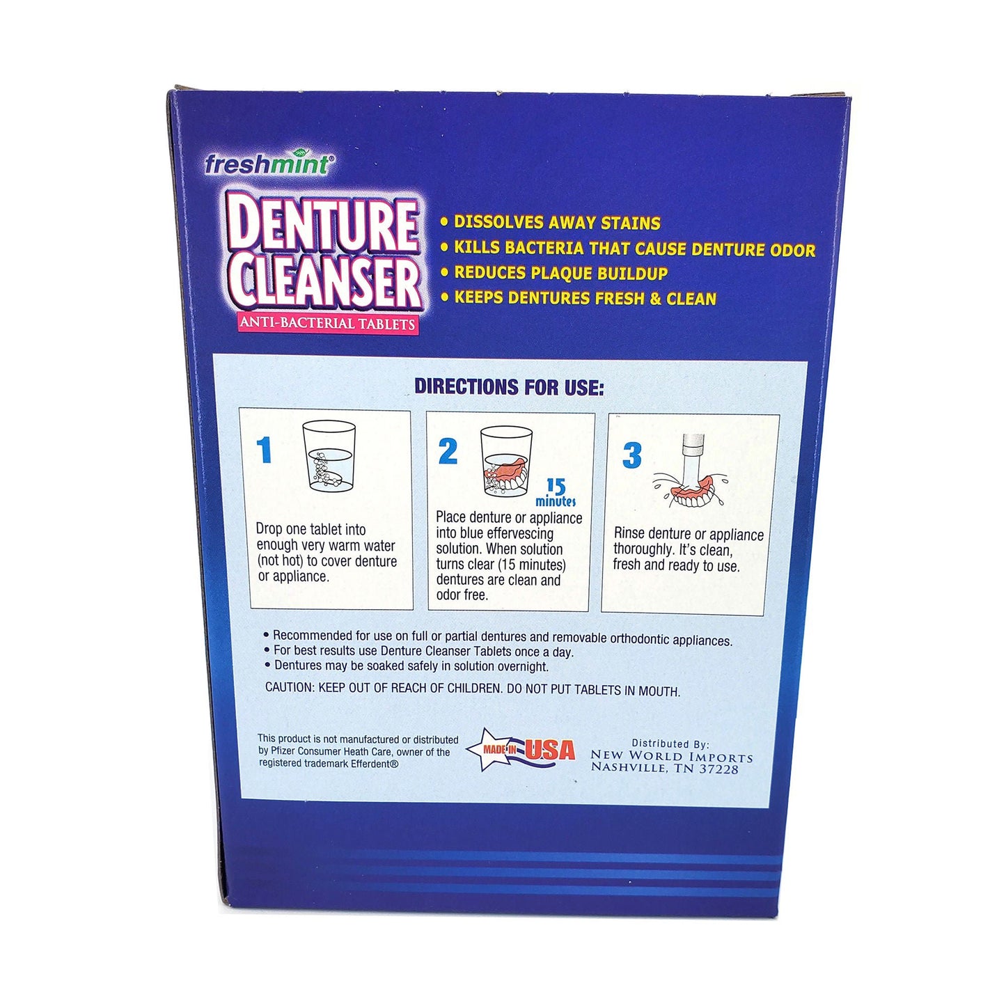 CLEANSER, DENTURE TABLETS (90/BX 24BX/CS)