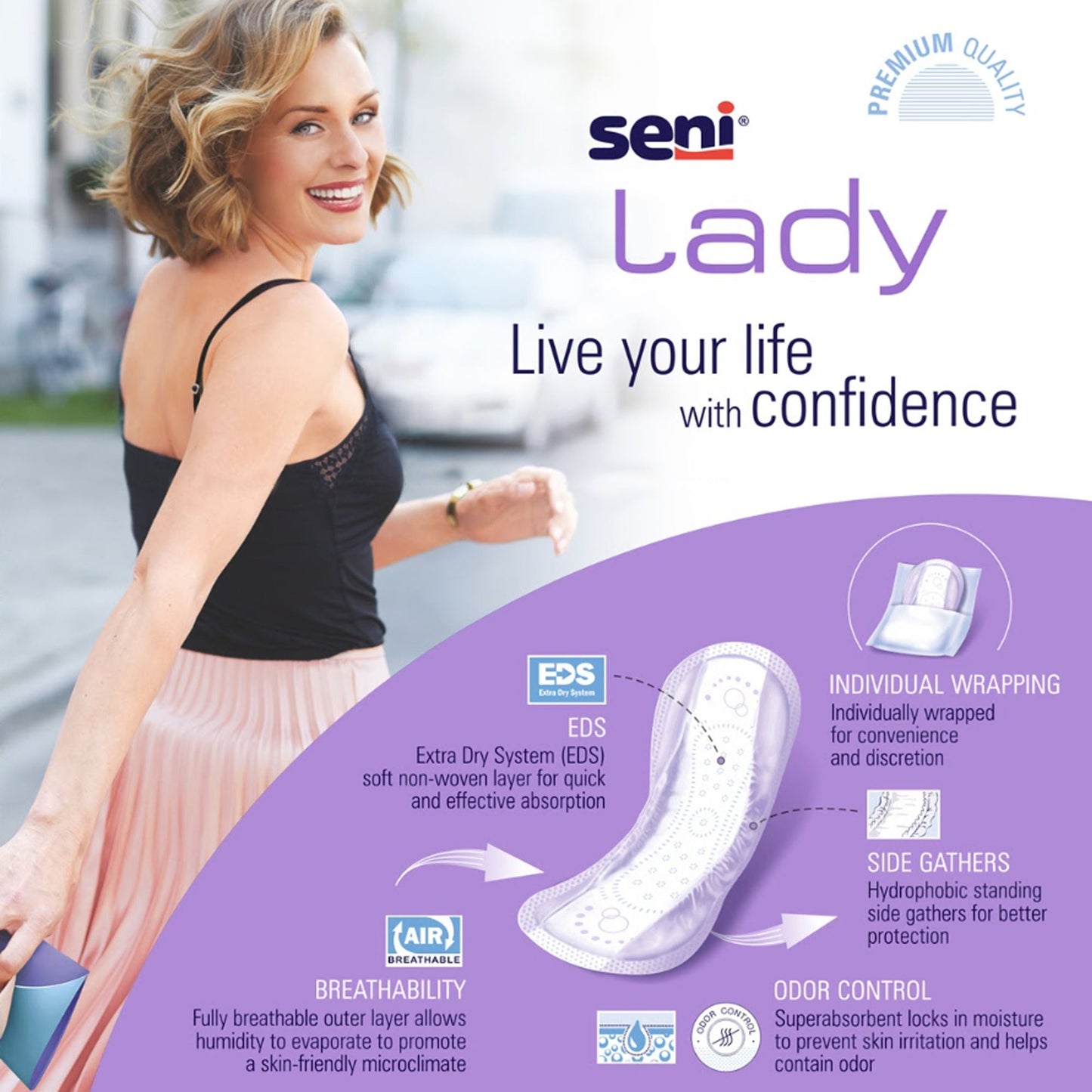 PAD, SENI LADY MODERATE REG (28/PK 6PK/CS)