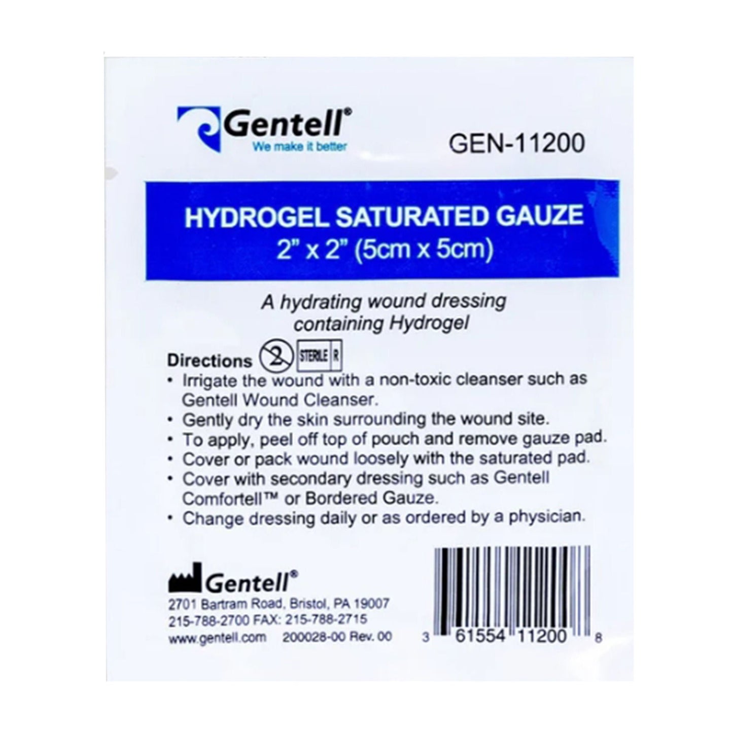 DRESSING, HYDROGEL 12PLY 2X2" (10/PK 3PK/CS)
