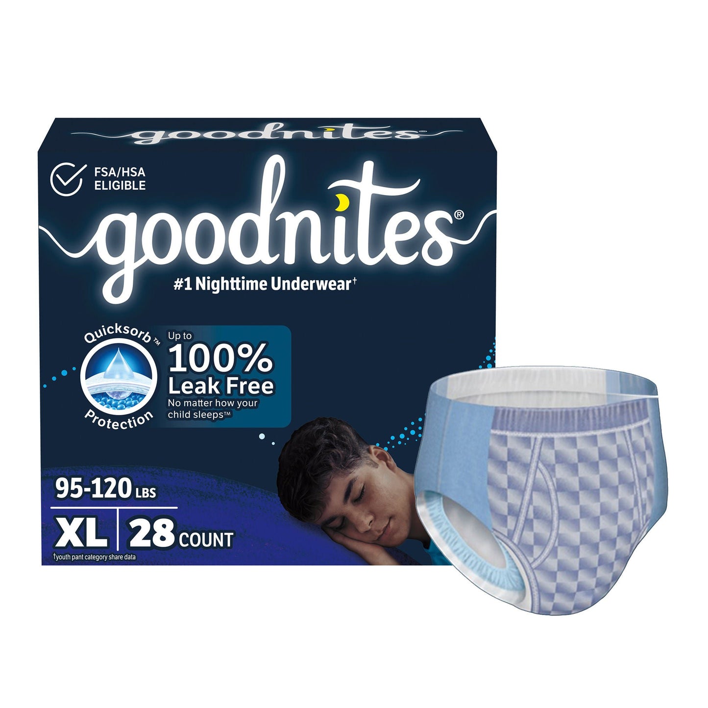 UNDERWEAR, GOODNITES YTH BOY XLG (28/CS)