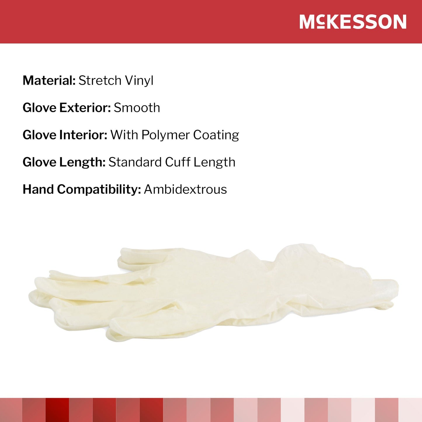 GLOVE, EXAM VNYLSTRCH MED N/S (100/BX 10BX/CS)