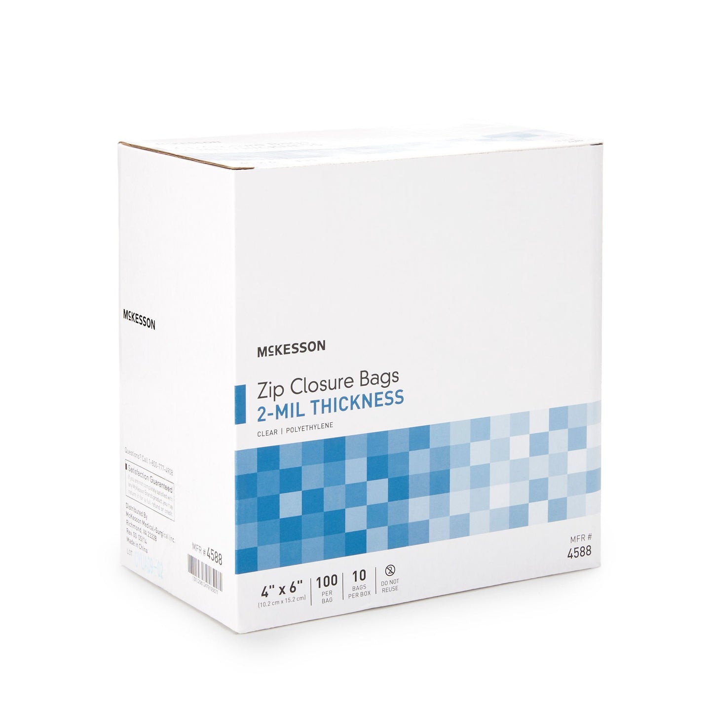 BAG, ZIP LOCK 4X6 (100/BG 10BG/BX 4BX/CS)