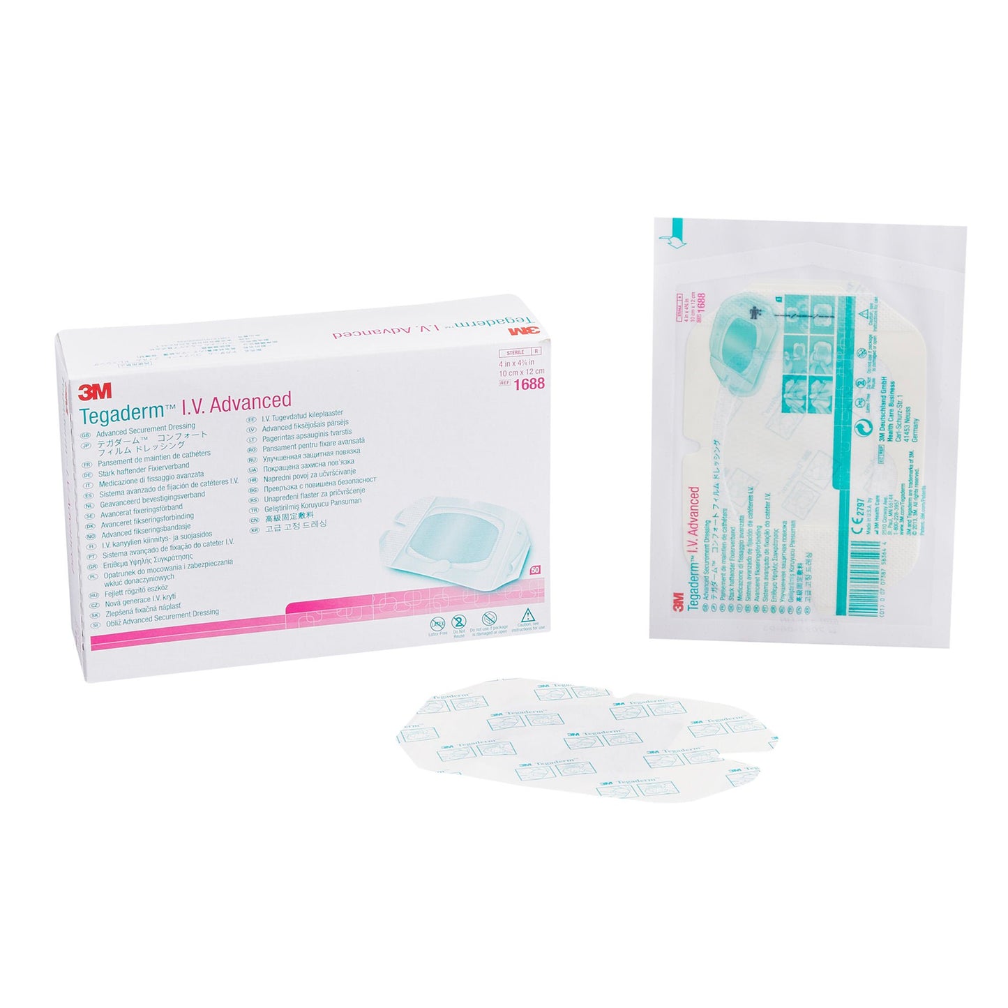DRESSING, TEGADERM IV 4X4 3/4 (50/BX 4BX/CS) 3M