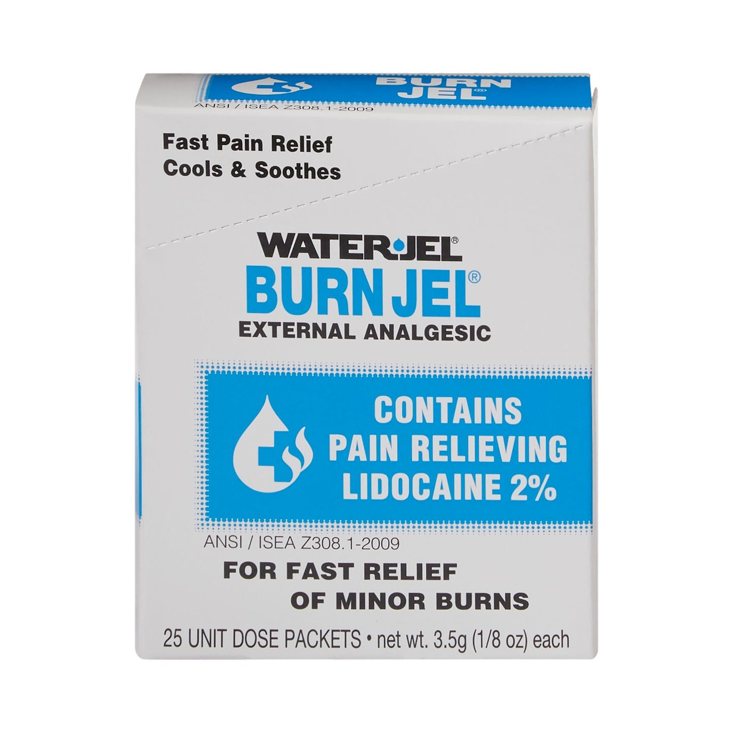 GEL, BURN WATERJEL 1/8 OZ PKT (25/BX 24BX/CS)