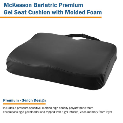 CUSHION, PREM W/C MOLDED GEL 22X18X3 (4/CS)