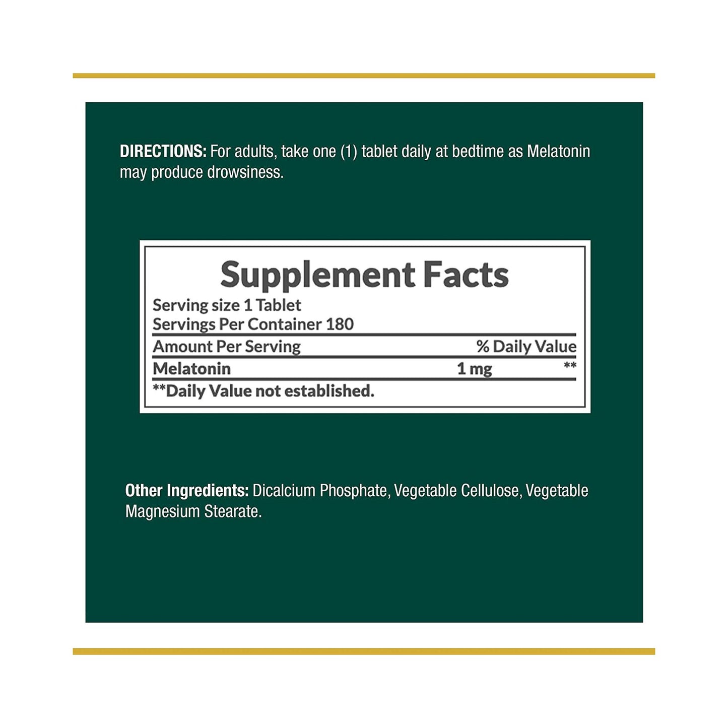 MELATONIN, TAB 1MG (180/BT)