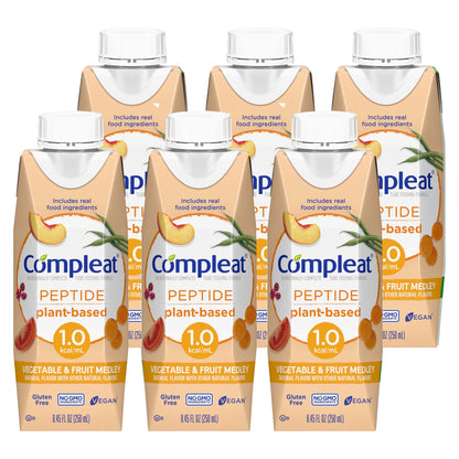 COMPLEAT PEPTIDE, 1.0 CAL VEG/FRUIT MEDLEY 250ML (24/CS)