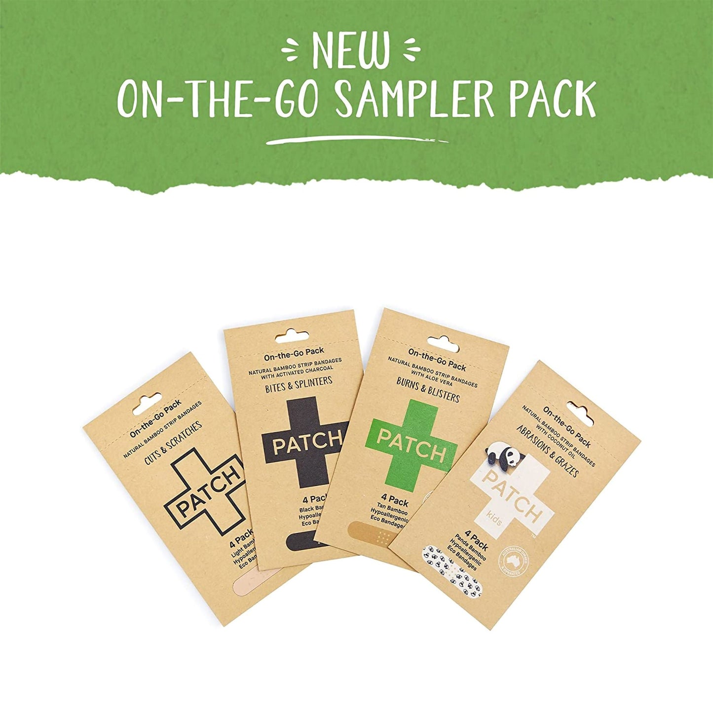 BANDAGE, ADH PATCH ON-THE-GO SAMPLE PK (16/PK 100PK/CS)
