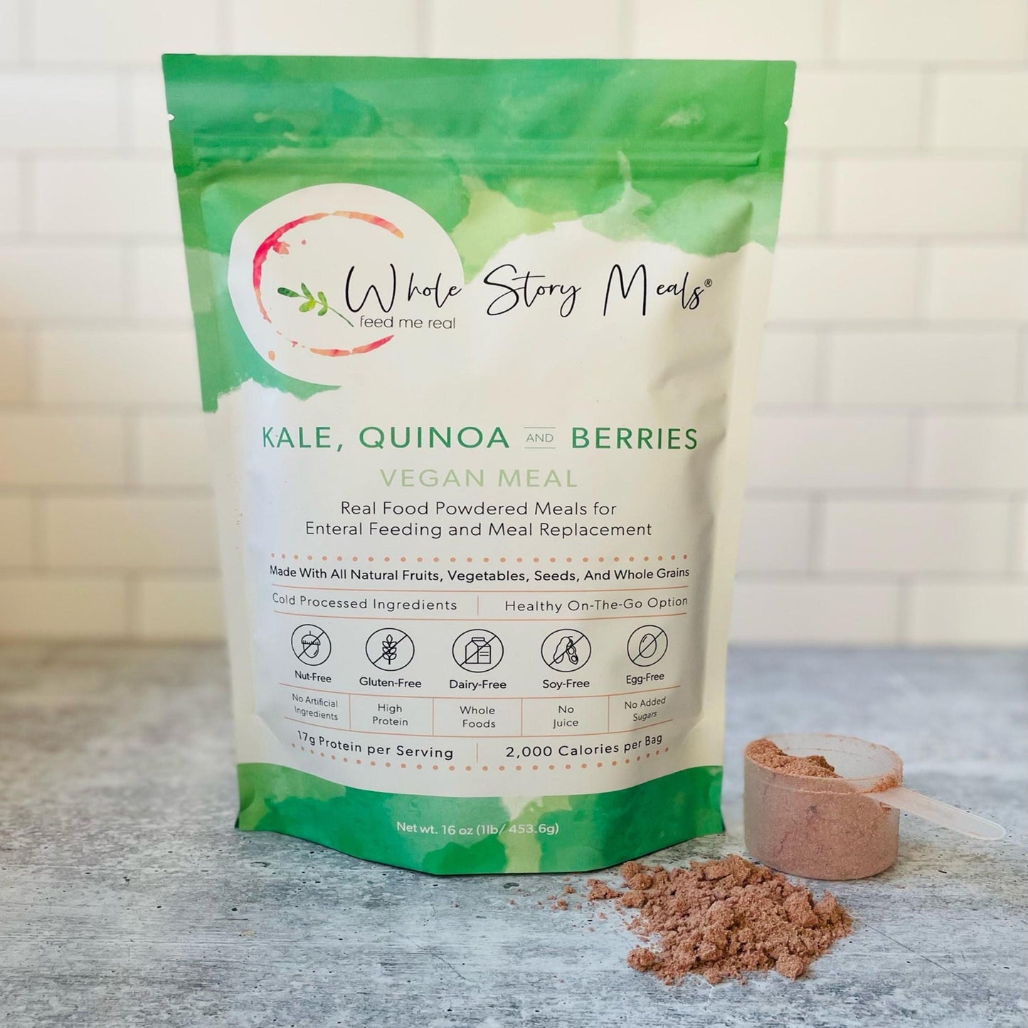 FOOD, POWDERED KALE/QUINOA & BERRIES 16OZ (30/CS)