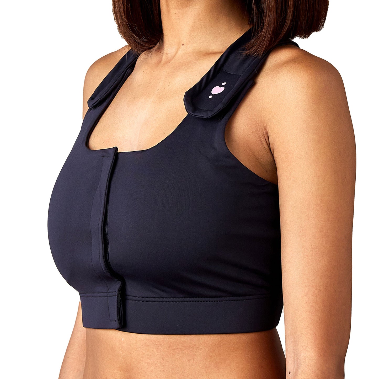 BRA, PST-OP SERENA W/PCKT PUFFADJ STRAP BLK 2XLG (36/CS)
