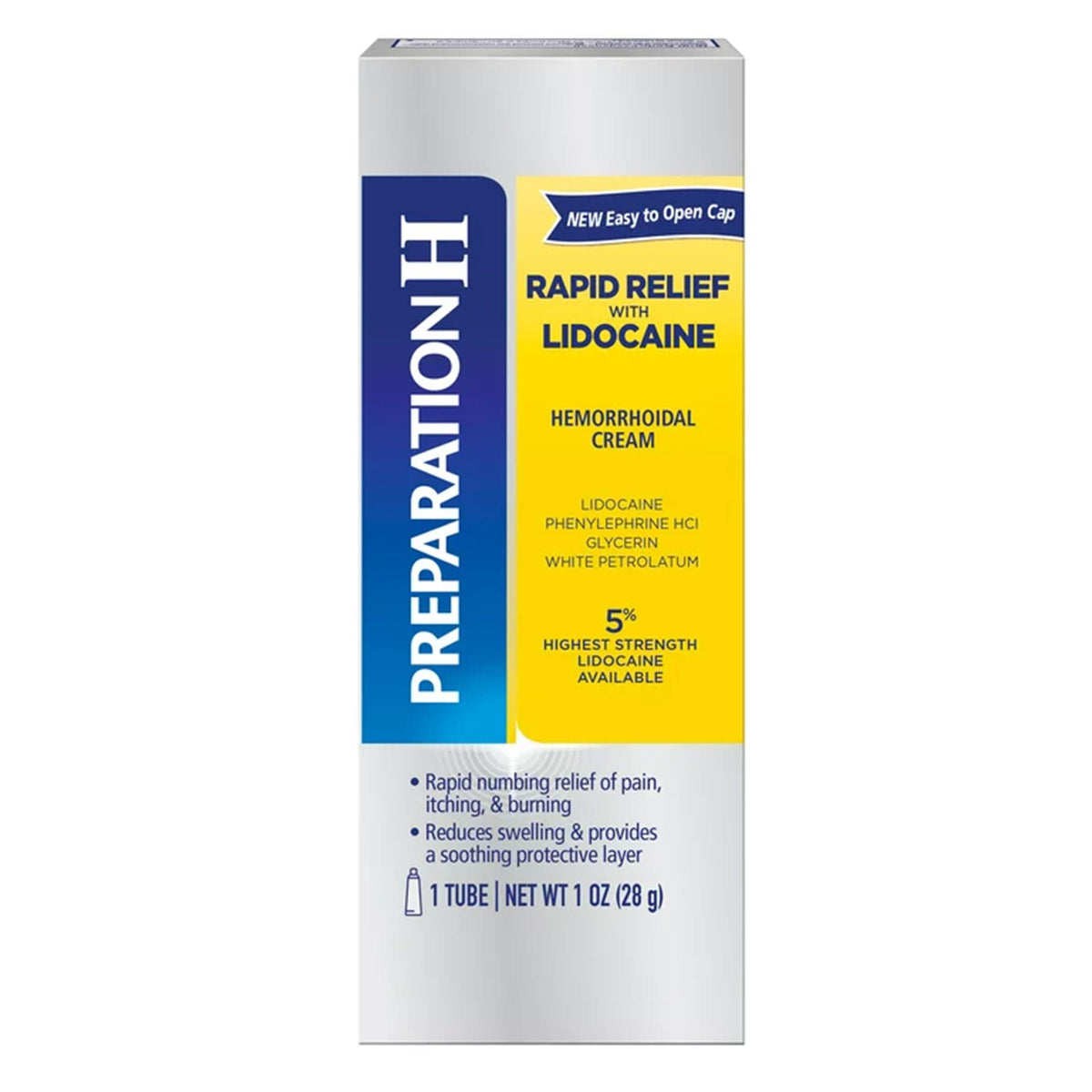 PREPARATION H, CRM HEMORRHOIDAL RAPID RELIEF 5%-0.25% 1OZ