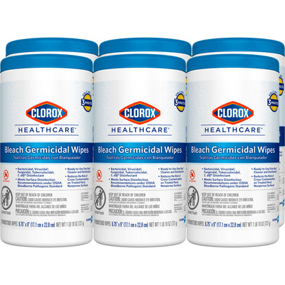 WIPE, GERMICIDAL CLOROX 6.75"XX9" 70/CT (6CT/CS) SALFLD