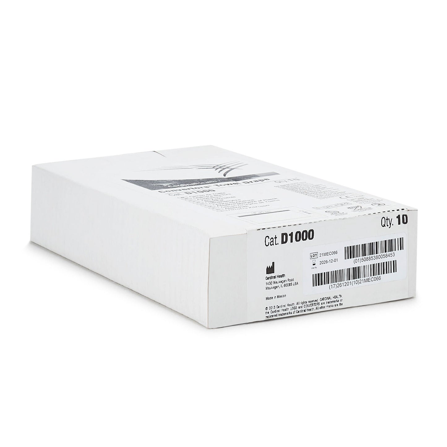 DRAPE, SURG TOWEL ADH PLAS SM 12"X18" (10/BX 1BX/CS)