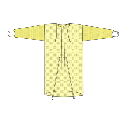 GOWN, PROCEDURE N/S YLW LG 45"(10/BG 10BG/CS)