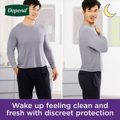 UNDERWEAR, DEPEND NIGHT DEFENSE ML GRY SM/MED (16/PK 4PK/CS)
