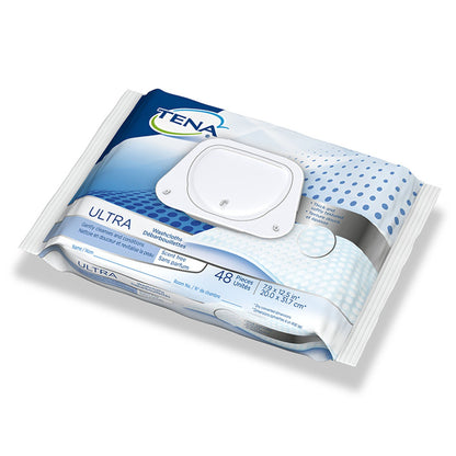 WASHCLOTH, WET ULTRA TENA UNSCNTD DISP (48/PK 12PK SCAPER