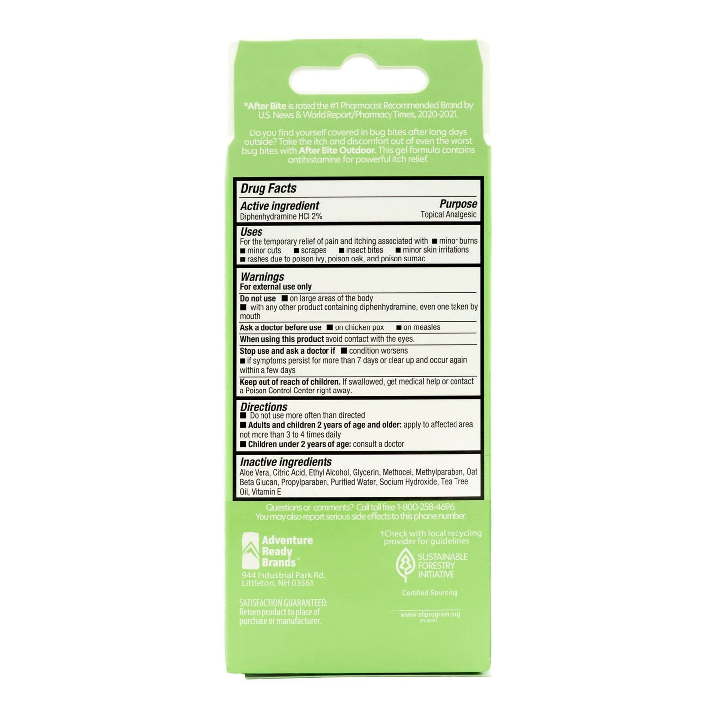 AFTERBITE OUTDOOR STING RELIEF12/CS