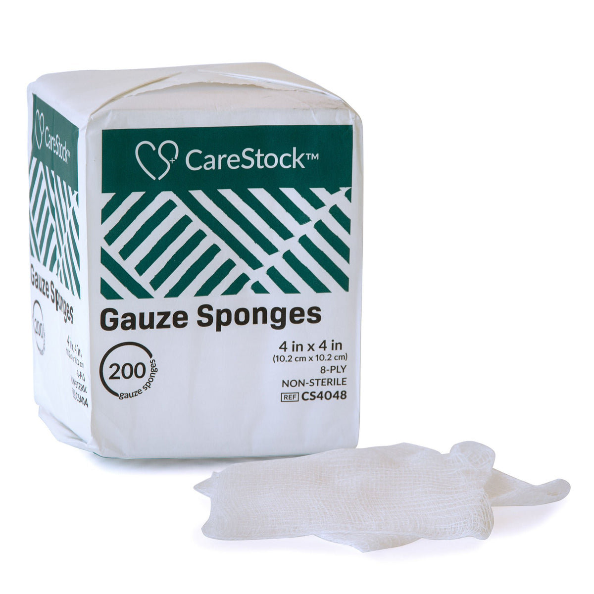 SPONGE, GAUZE 8PLY N/S 4"X4" (200/PK 20PK/CS)