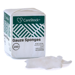 SPONGE, GAUZE 8PLY N/S 4"X4" (200/PK 20PK/CS)
