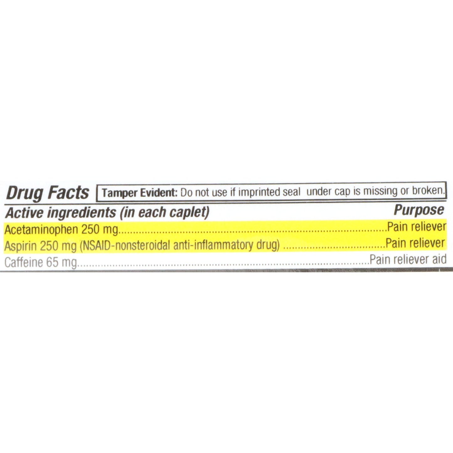 PAIN RELIEF XS, EXCEDRIN TAB (100/BT 12BT/CS)