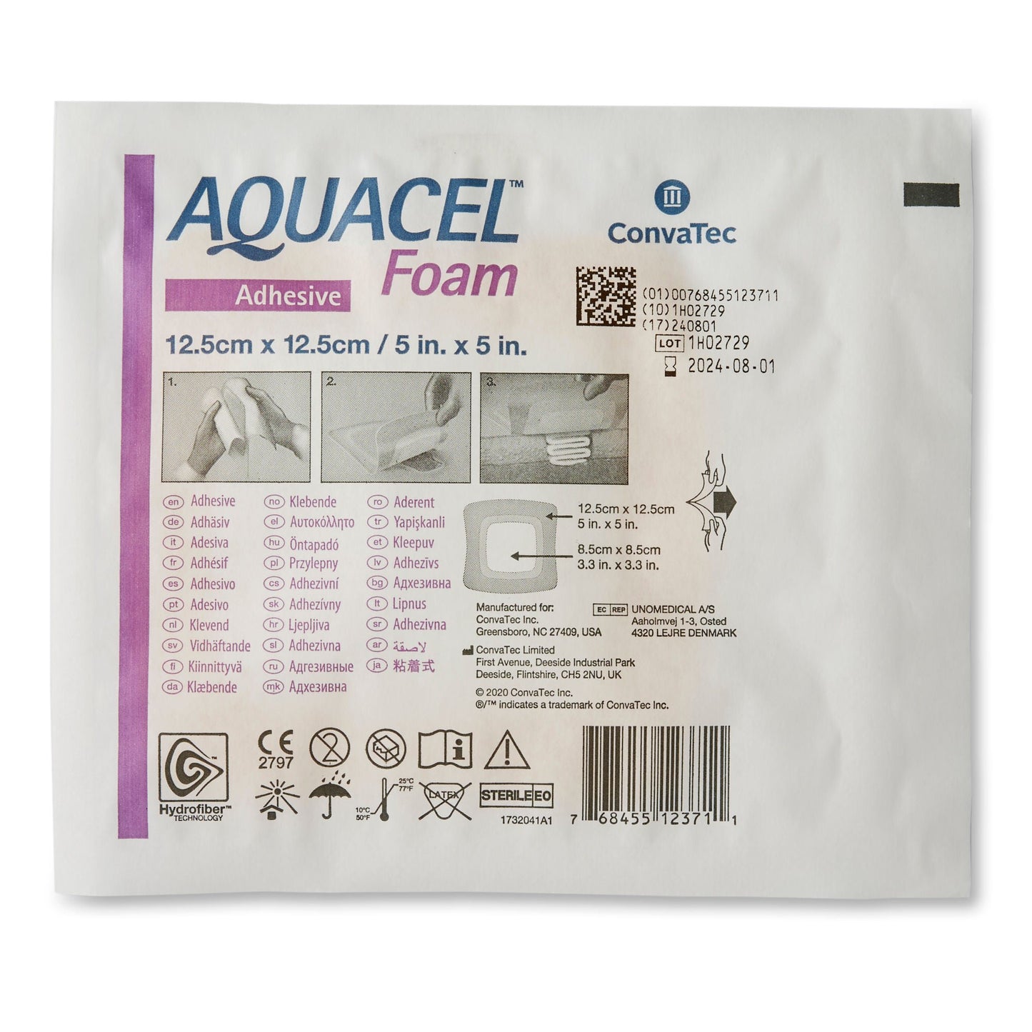 DRESSING, WND AQUACEL ADH FM 5X5" (10/BX)