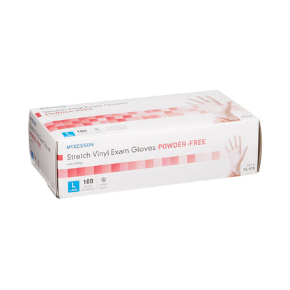 GLOVE, EXAM VNYLSTRCH LG N/S (100/BX 10BX/CS)