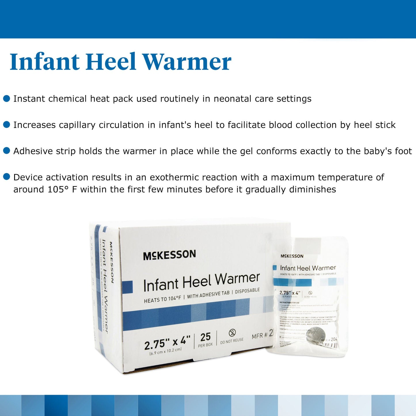 WARMER, HEEL INF LF 2.75"X4" (25/BX 4BX/CS)
