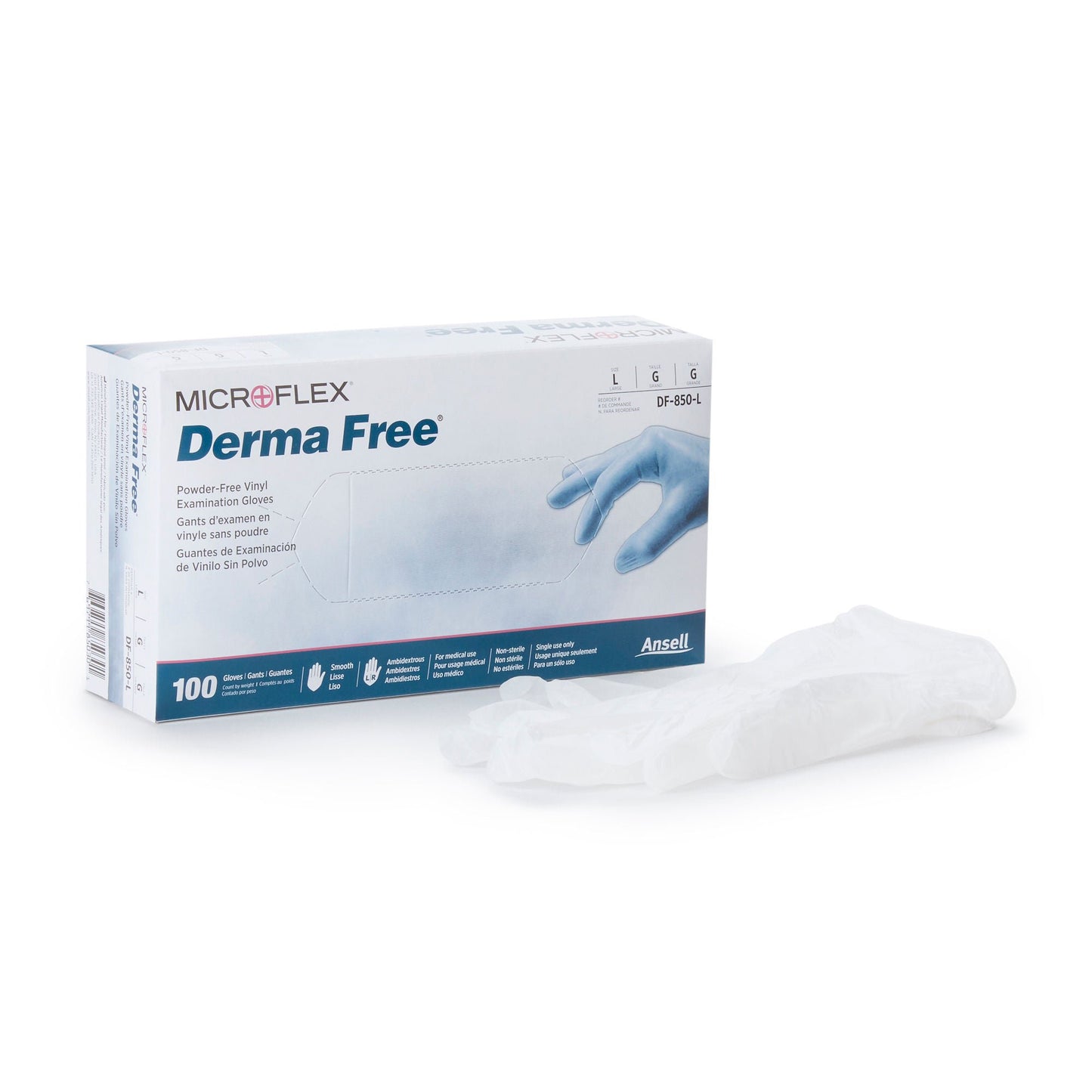 GLOVE, EXAM VNYL LG N/S (100/BX 10BX/CS)