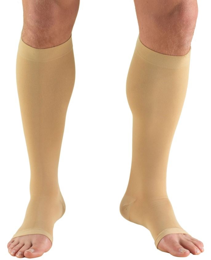 STOCKING BEL KNEE 20-30 XL BEIGE OPEN TOE