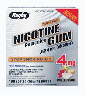 NICOTINE, GUM FRUIT 4MG (100/PK)