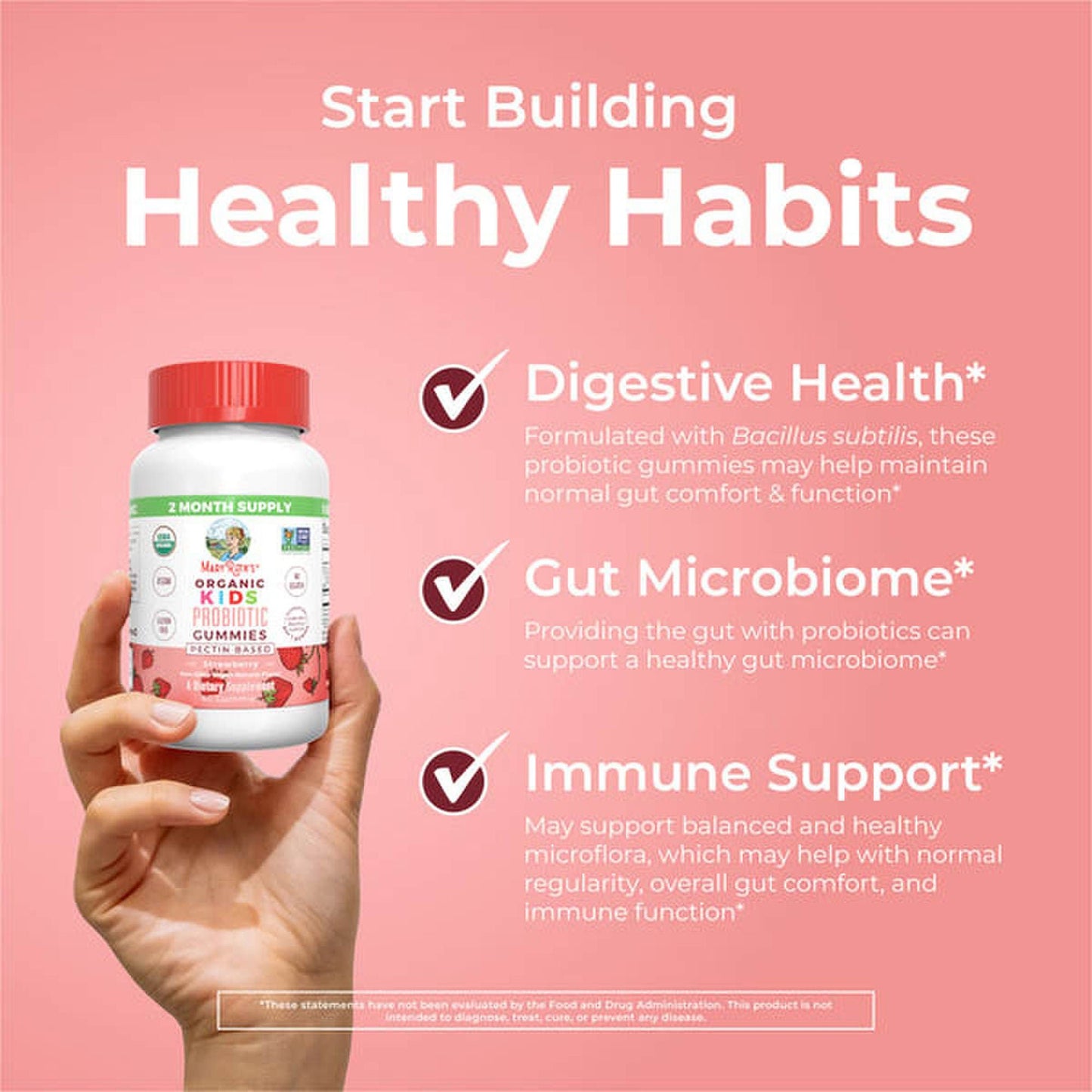 SUPPLEMENT, GUMMIE ORGANIC KIDS PROBIOTIC STRWBRY 60CT (6/CS