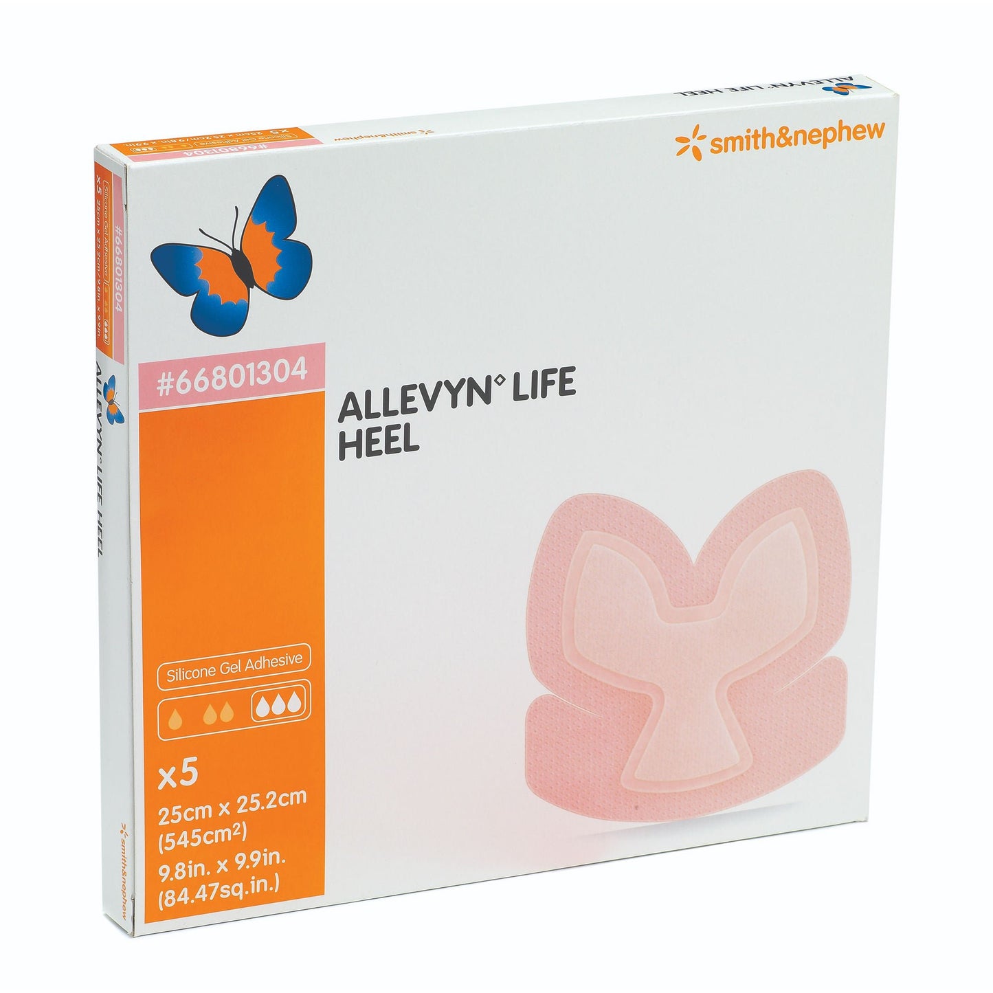 DRESSING, WND ALLEVYN LIFE HEEL 9 4/5X9/10" (5/BX 6BX/CS)