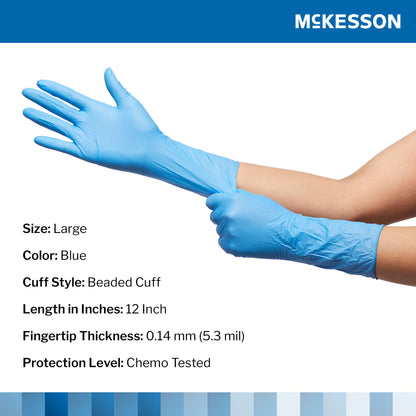 GLOVE, EXAM NTRL LG N/S EXTCF CHEMO 6.5CX (100/BX 10BX/CS)