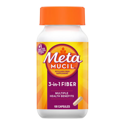 METAMUCIL FIBER, CAP 0.4GM (100/BT)