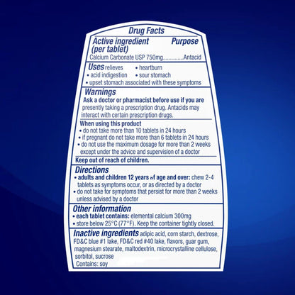 TUMS, TAB CHEW X-STRNTH 750 ASTD BERRIES BITES (32/BT)