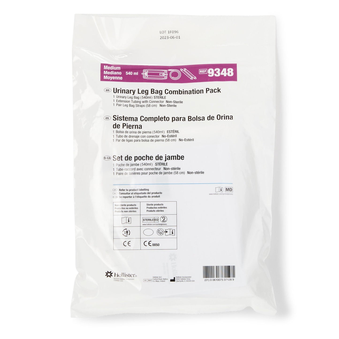 BAG, URINARY LEG LTX FREE 19OZ(12/BX)