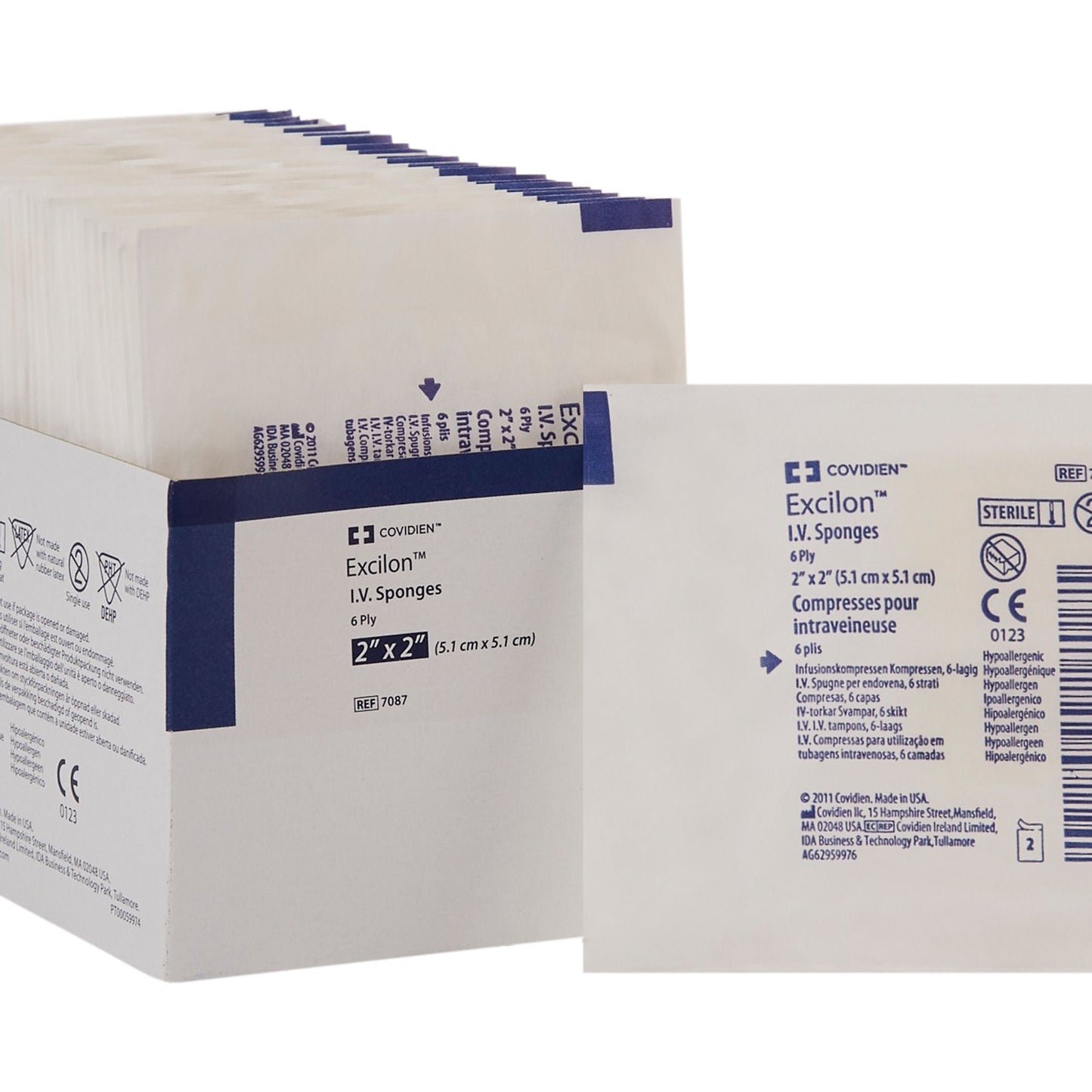 SPONGE, IV EXCILON 2"X2" 6PLY (35PK/CT 20CT/CS) KENDAL