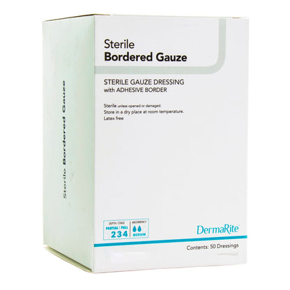 GAUZE, BORDERED DRSG STR 2X2" (50/BX) DERMRT