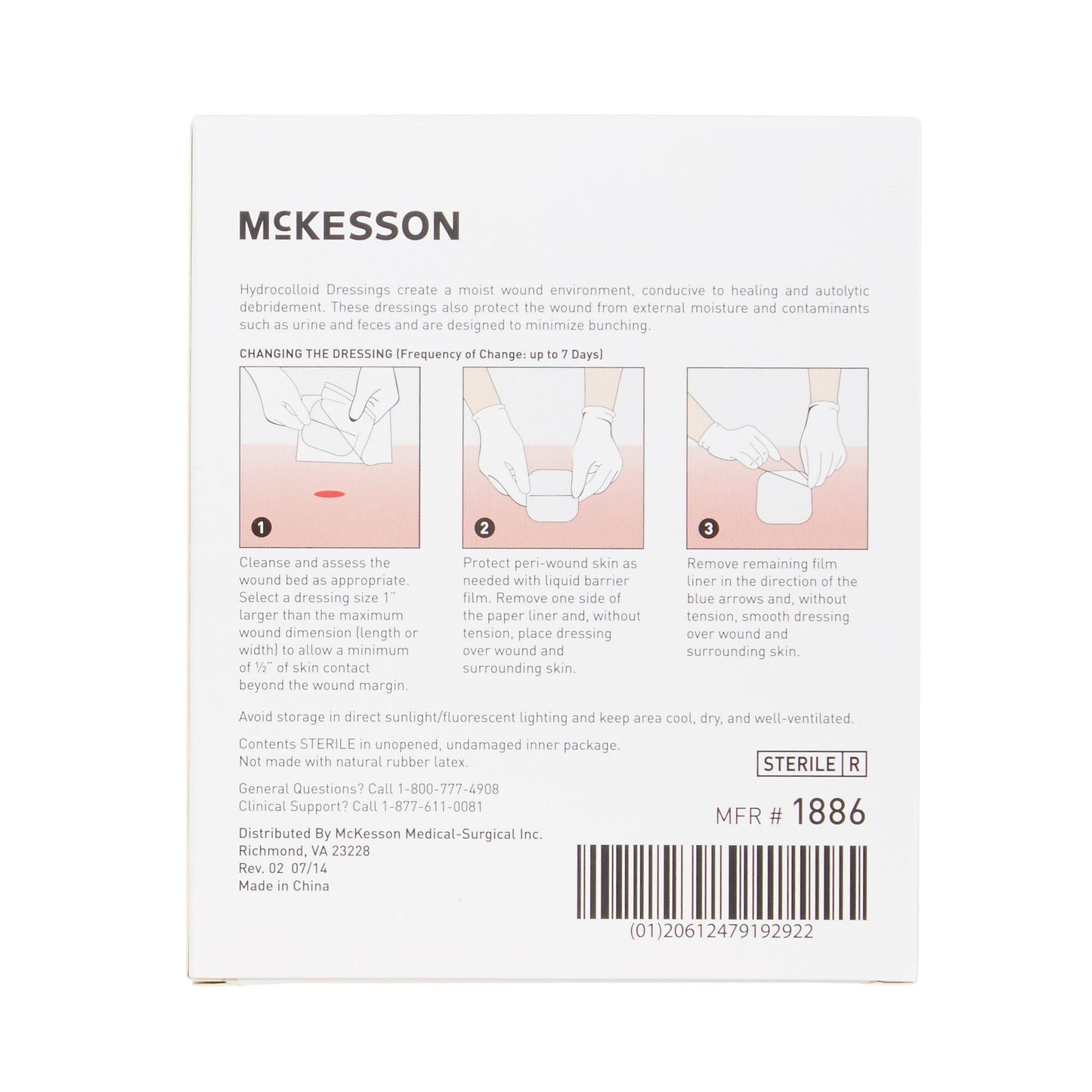 DRESSING, HYDROCOLLOID FILM-BCK STR 2X2"(20/BX 20B