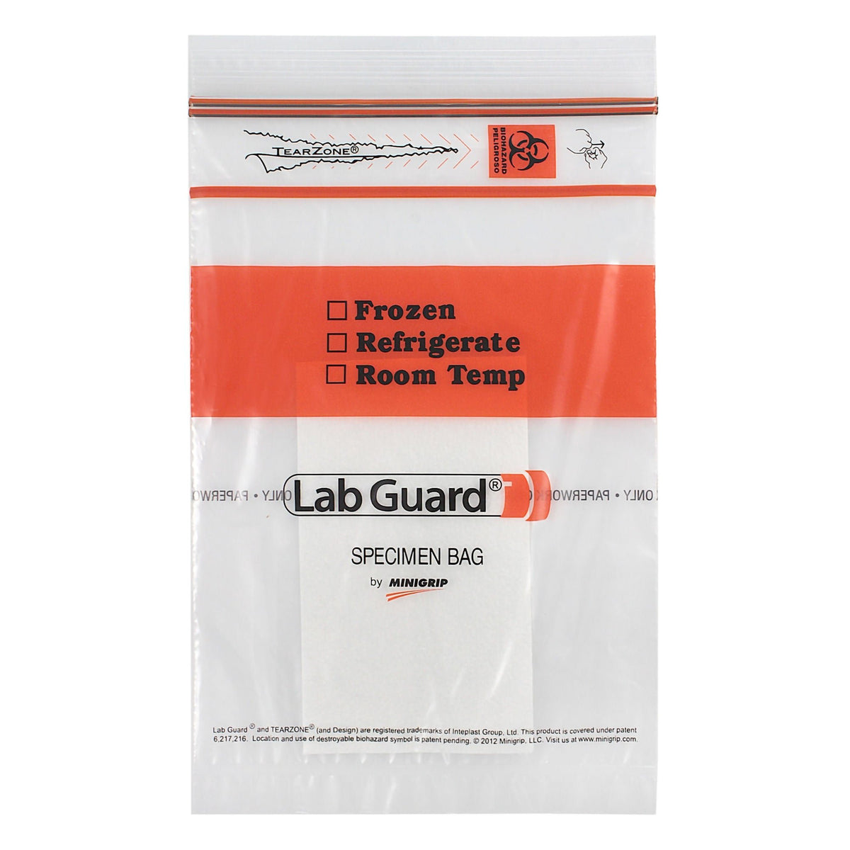 BAG, BIOHAZ 6X9" W/ABSORB PAD (1000/CS)