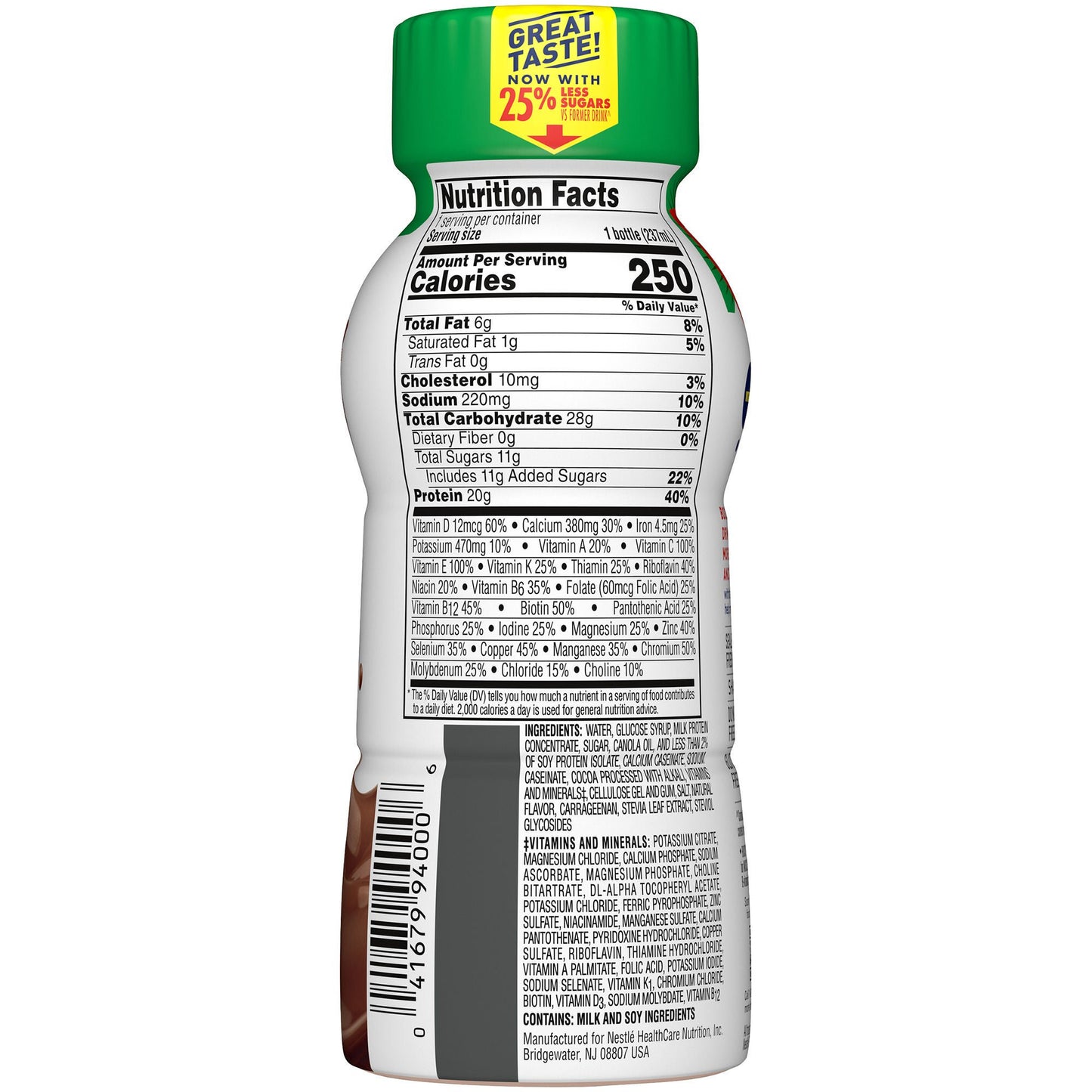 Boost® High Protein Chocolate Complete Nutritional Drink, 8-ounce bottle