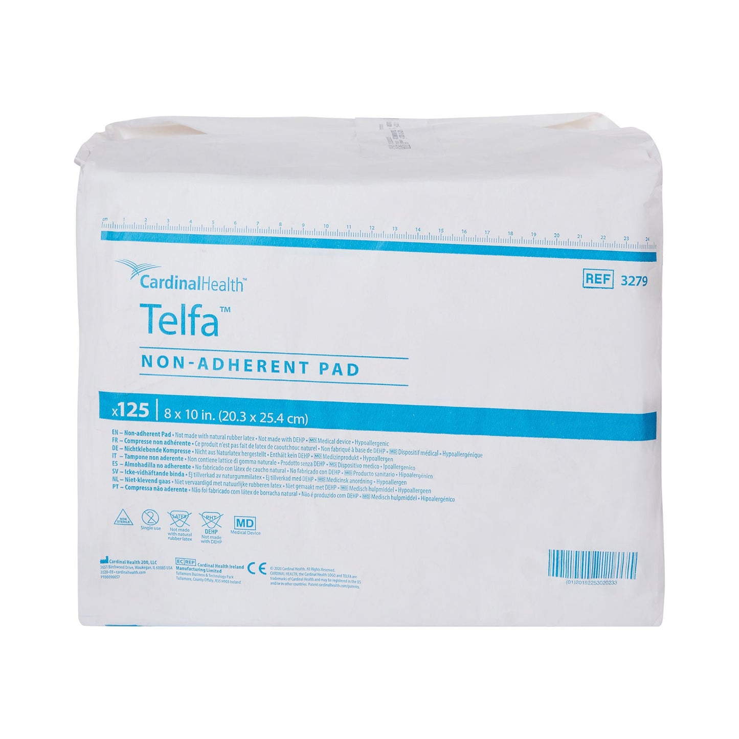 DRESSING, NONADH OUCHLESS TELFA CTN 8"X10"(125/BG) KENDAL